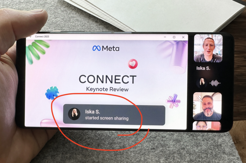 whatsapp screenshare features