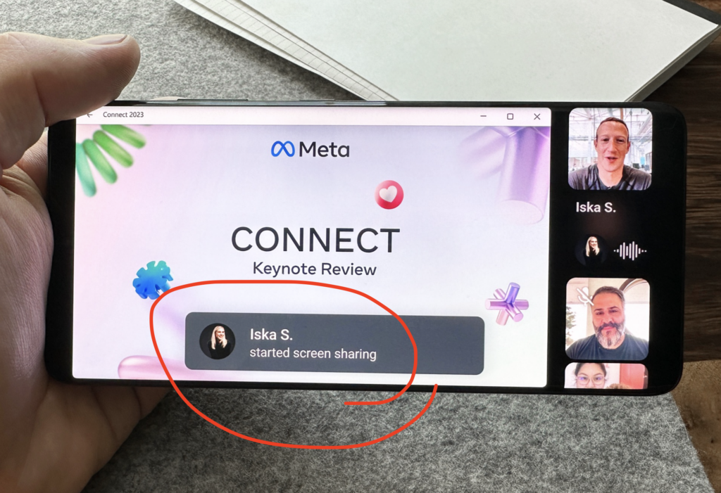 whatsapp screenshare features